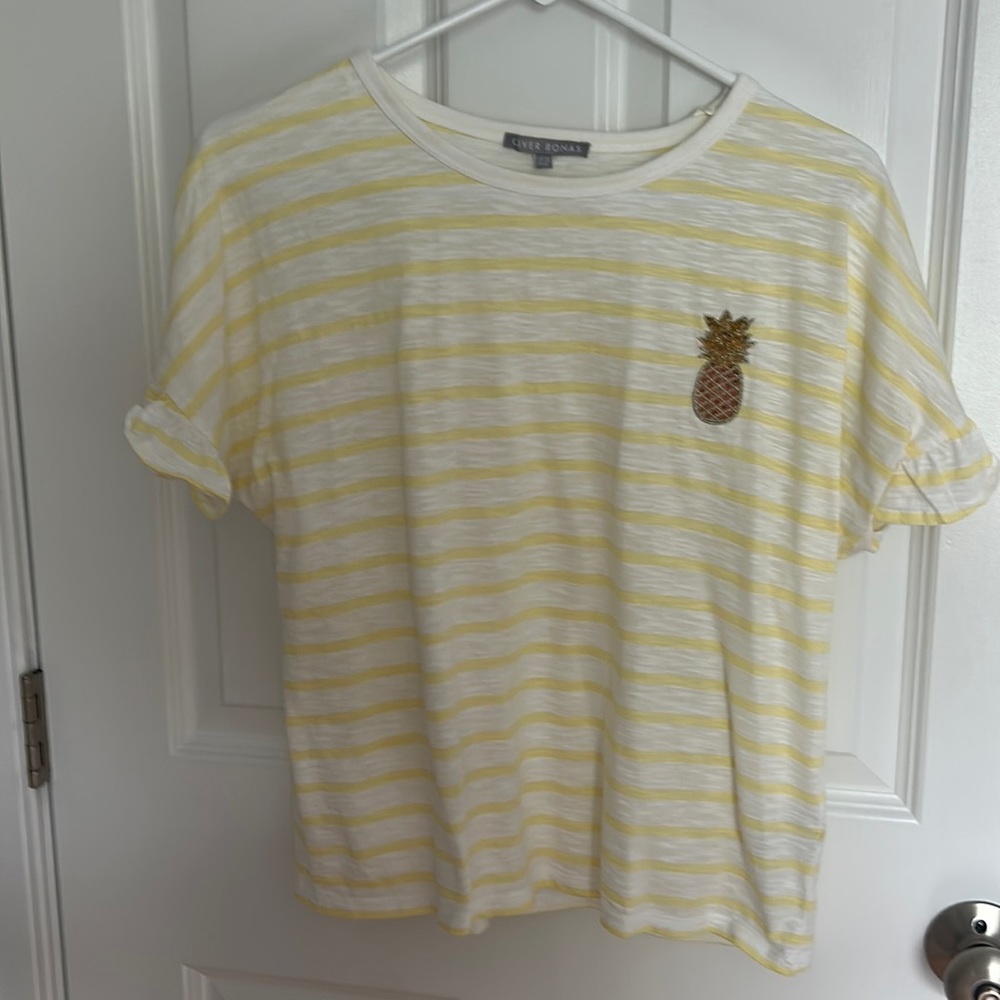 Oliver Bonas tee with pineapple appliqué.Never worn.